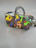 Black Team Steez  (Abstract Patch medium Duffle )