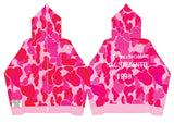 Pink Starburst Valentine's Steezape Zip up Hoodie